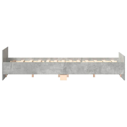 Giroletto con Testiera e Pediera Grigio Cemento 180x200 cm | homemem39