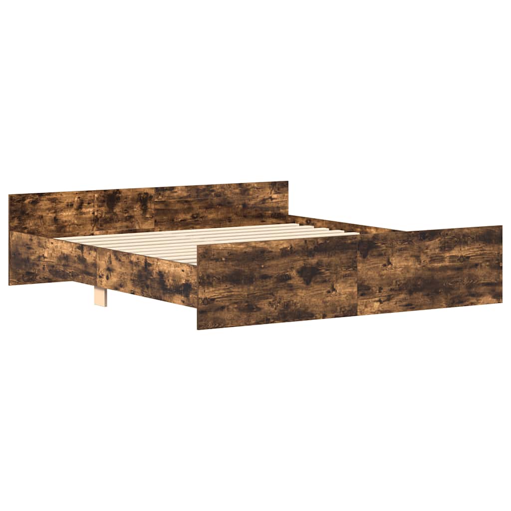 Giroletto con Testiera e Pediera Rovere Fumo 180x200 cm | homemem39