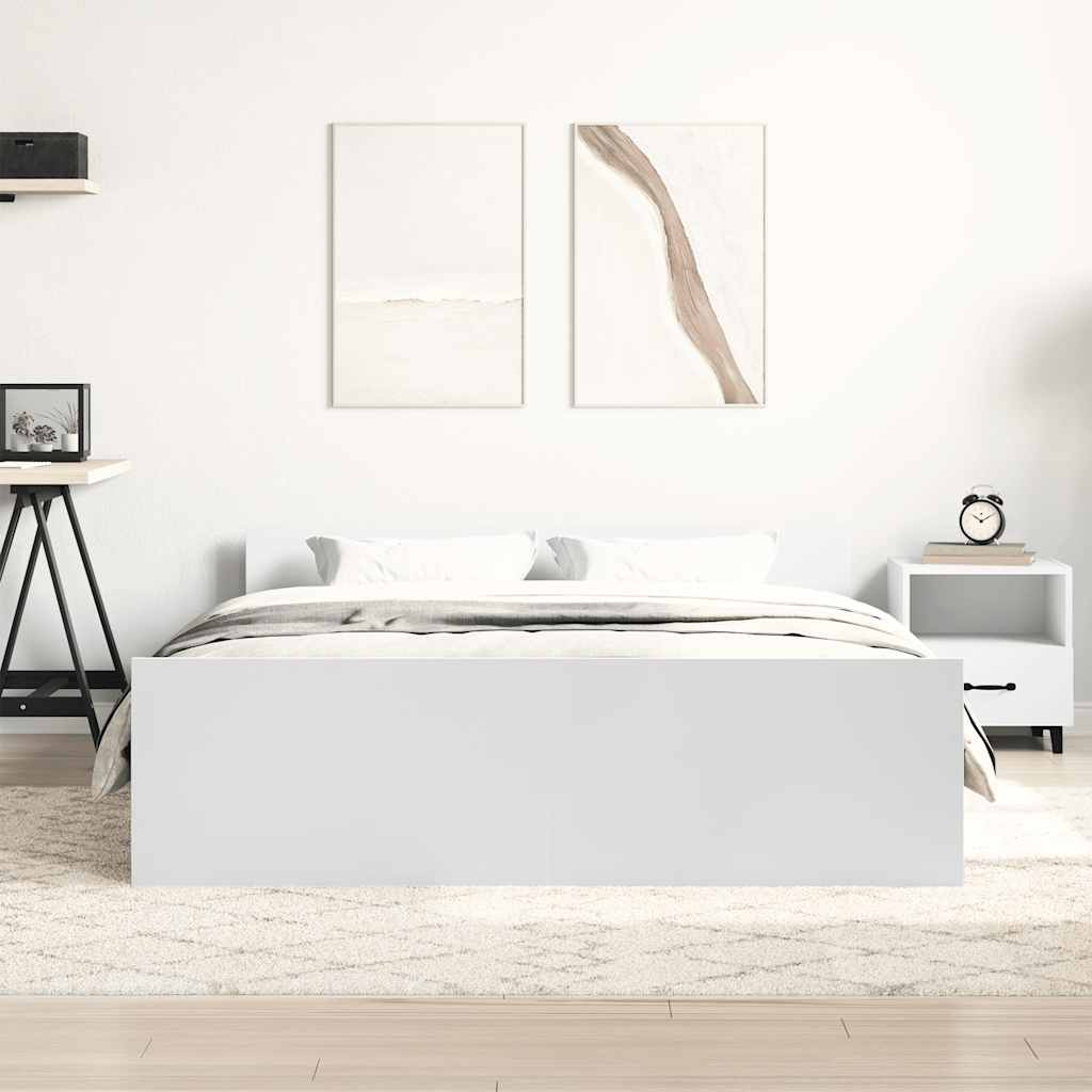 Giroletto con Testiera e Pediera Bianco 120x190 cm | homemem39