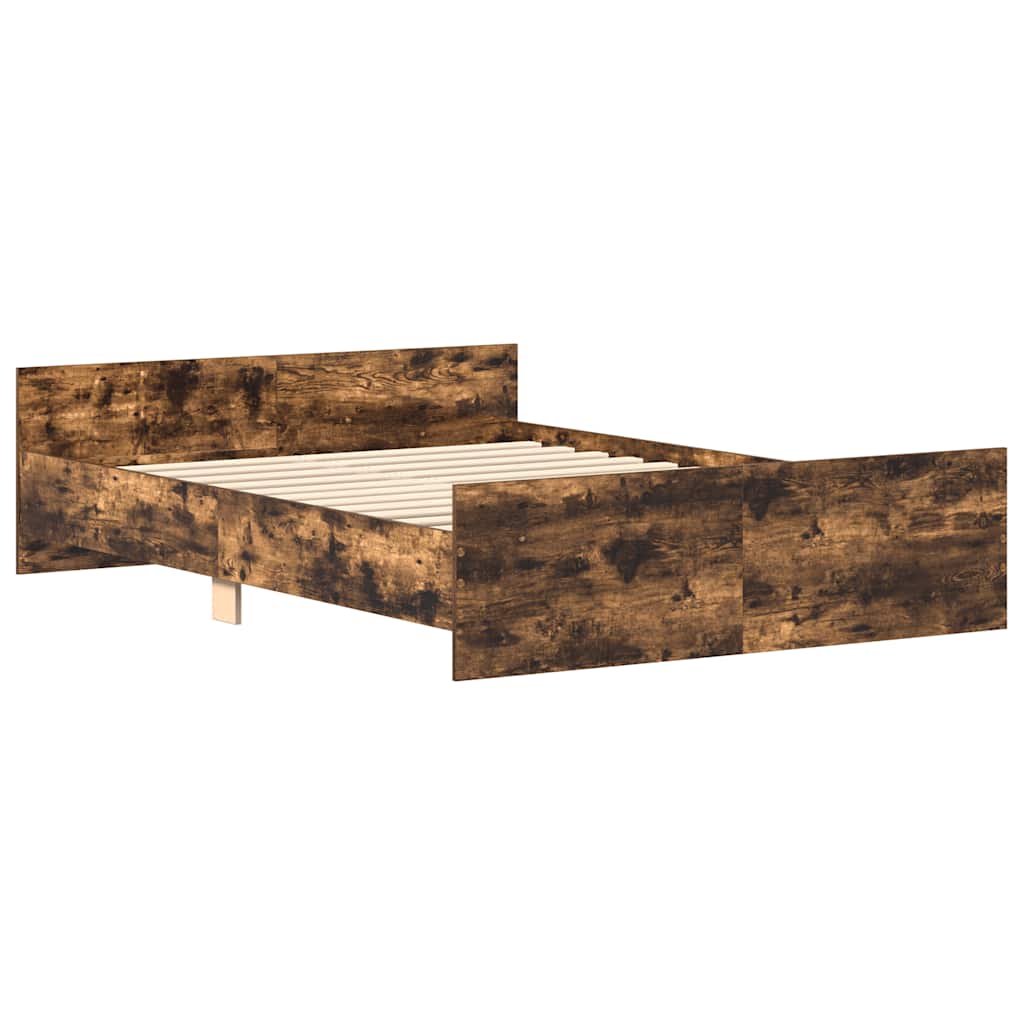 Giroletto con Testiera e Pediera Rovere Fumo 120x190 cm | homemem39