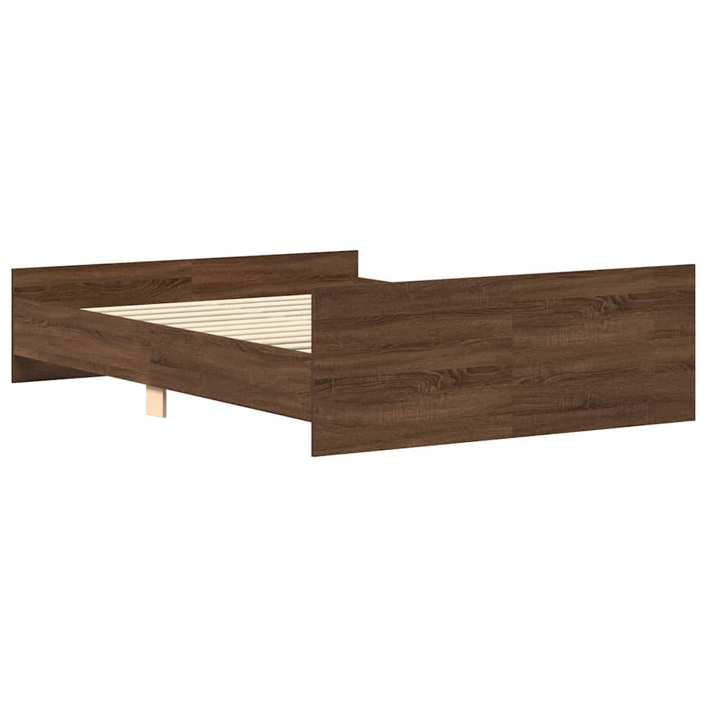 Giroletto con Testiera e Pediera Rovere Marrone 120x190 cm | homemem39