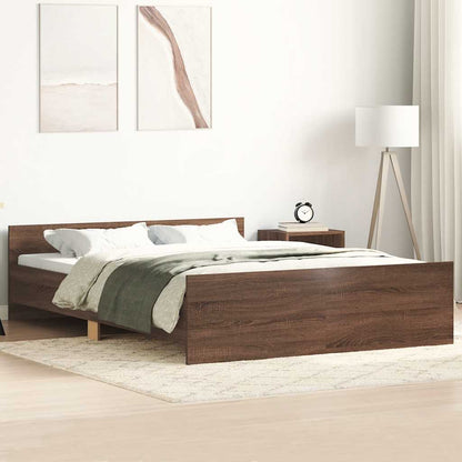 Giroletto con Testiera e Pediera Rovere Marrone 120x190 cm | homemem39