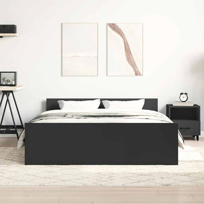 Giroletto con Testiera e Pediera Nero 140x190 cm | homemem39