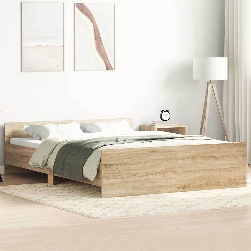 Giroletto con Testiera e Pediera Rovere Sonoma 140x190 cm | homemem39