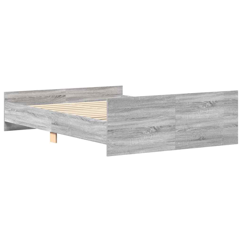 Giroletto con Testiera e Pediera Grigio Sonoma 140x190 cm | homemem39