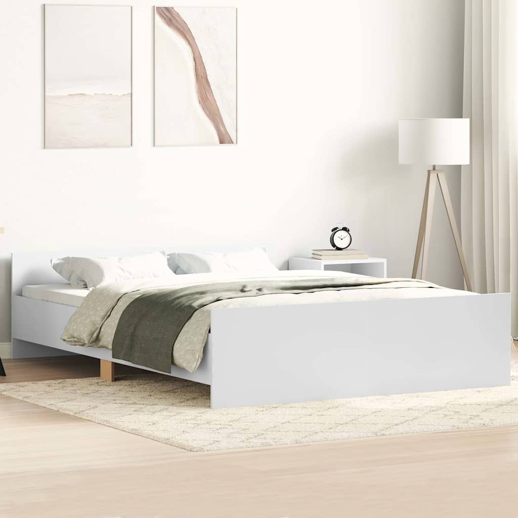 Giroletto con Testiera e Pediera Bianco 135x190 cm | homemem39