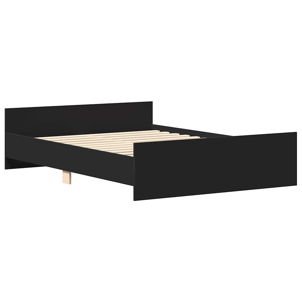 Giroletto con Testiera e Pediera Nero 135x190 cm | homemem39