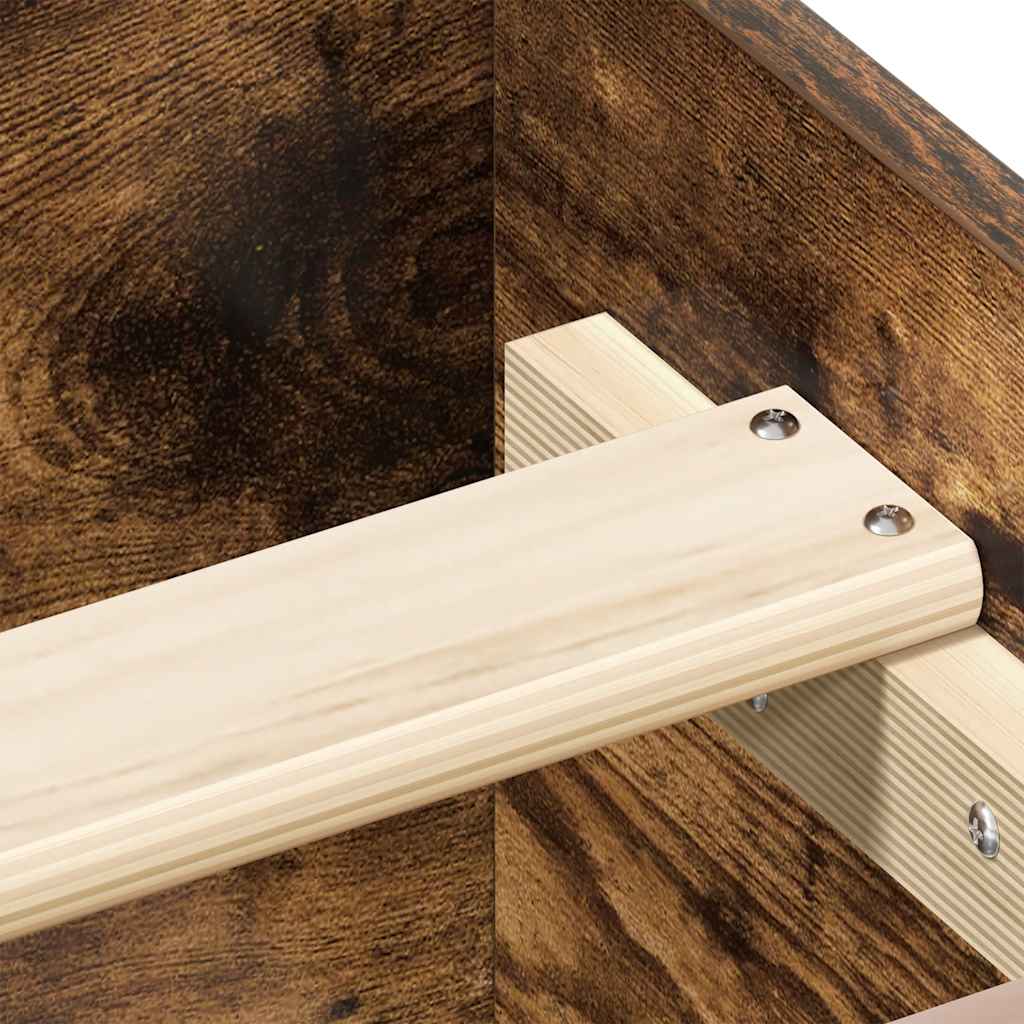 Giroletto con Testiera e Pediera Rovere Fumo 135x190 cm - homemem39