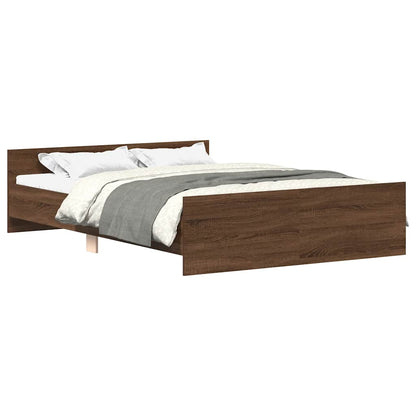 Giroletto con Testiera e Pediera Rovere Marrone 135x190 cm | homemem39