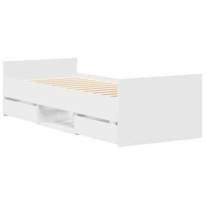 Giroletto con Testiera e Pediera Bianco 100x200 cm | homemem39