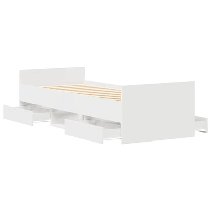 Giroletto con Testiera e Pediera Bianco 100x200 cm | homemem39
