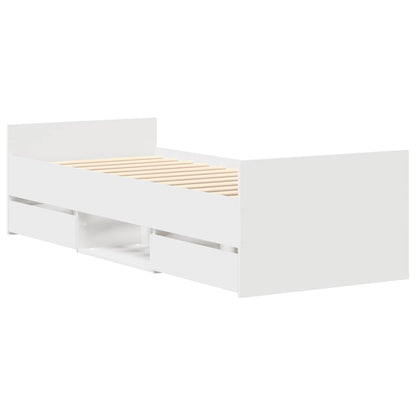 Giroletto con Testiera e Pediera Bianco 100x200 cm | homemem39