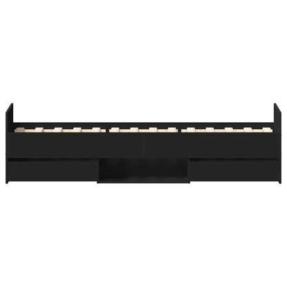 Giroletto con Testiera e Pediera Nero 100x200 cm | homemem39