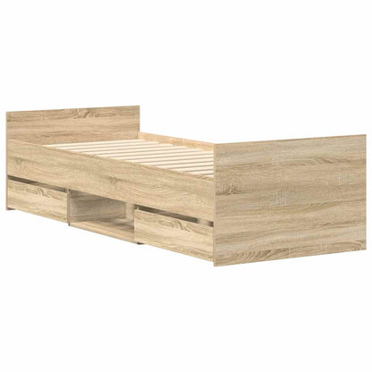 Giroletto con Testiera e Pediera Rovere Sonoma 100x200 cm | homemem39