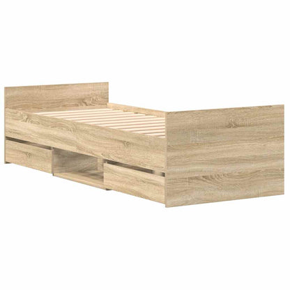 Giroletto con Testiera e Pediera Rovere Sonoma 100x200 cm | homemem39