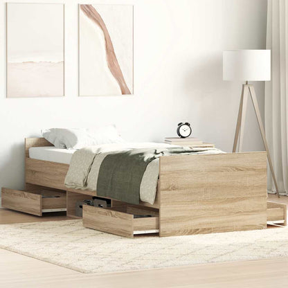 Giroletto con Testiera e Pediera Rovere Sonoma 100x200 cm | homemem39