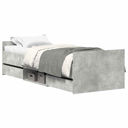 Giroletto con Testiera e Pediera Grigio Cemento 100x200 cm | homemem39