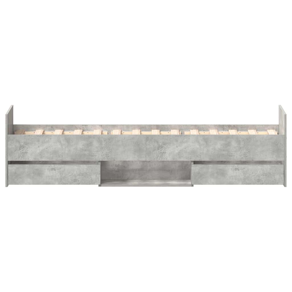 Giroletto con Testiera e Pediera Grigio Cemento 100x200 cm | homemem39