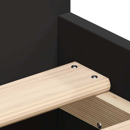 Giroletto con Testiera e Pediera Nero 90x200 cm | homemem39