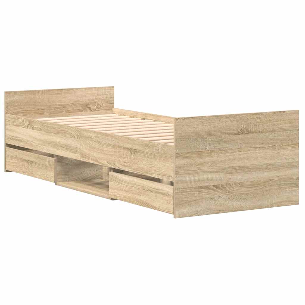 Giroletto con Testiera e Pediera Rovere Sonoma 90x200 cm | homemem39