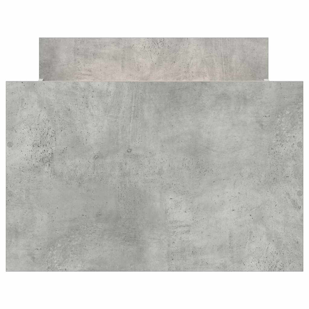 Giroletto con Testiera e Pediera Grigio Cemento 90x200 cm | homemem39