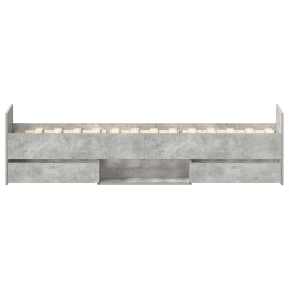 Giroletto con Testiera e Pediera Grigio Cemento 90x200 cm | homemem39