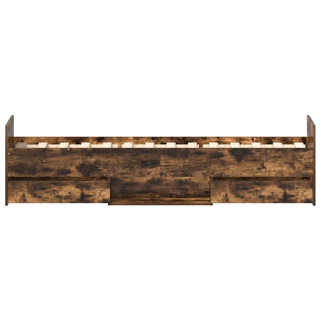 Giroletto con Testiera e Pediera Rovere Fumo 90x200 cm | homemem39