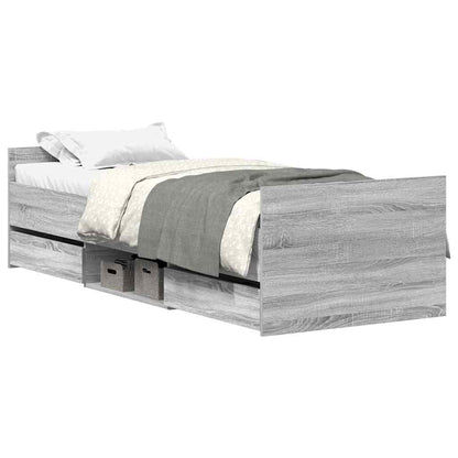 Giroletto con Testiera e Pediera Grigio Sonoma 90x200 cm | homemem39