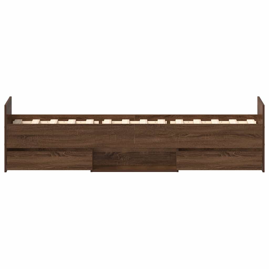Giroletto con Testiera e Pediera Rovere Marrone 90x200 cm | homemem39