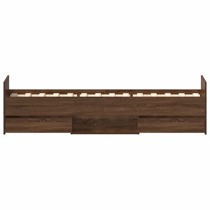 Giroletto con Testiera e Pediera Rovere Marrone 90x200 cm | homemem39