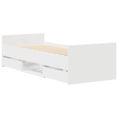 Giroletto con Testiera e Pediera Bianco 90x190 cm | homemem39