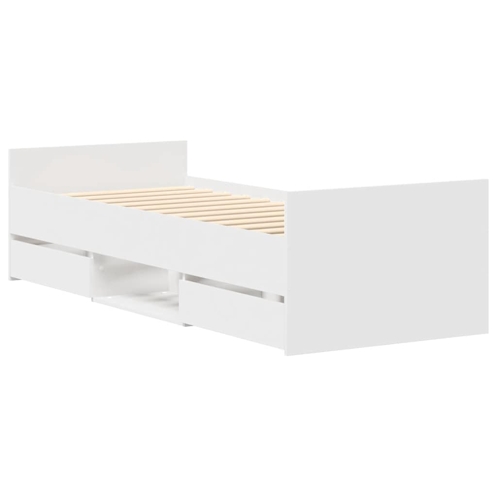 Giroletto con Testiera e Pediera Bianco 90x190 cm | homemem39