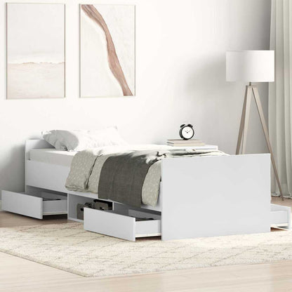 Giroletto con Testiera e Pediera Bianco 90x190 cm | homemem39