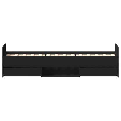 Giroletto con Testiera e Pediera Nero 90x190 cm | homemem39