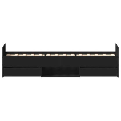 Giroletto con Testiera e Pediera Nero 75x190 cm