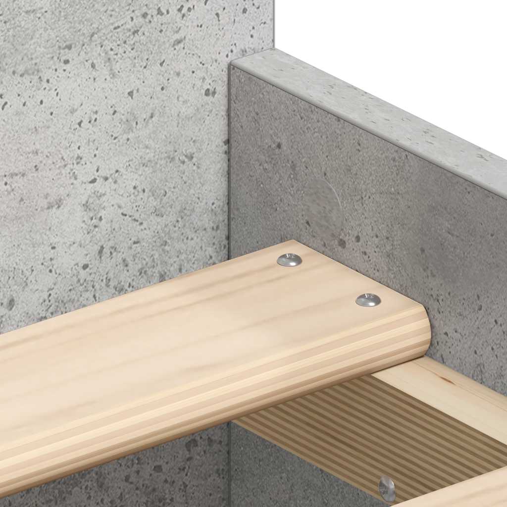 Giroletto con Testiera e Pediera Grigio Cemento 75x190 cm - homemem39