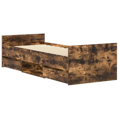Giroletto con Testiera e Pediera Rovere Fumo 75x190 cm | homemem39