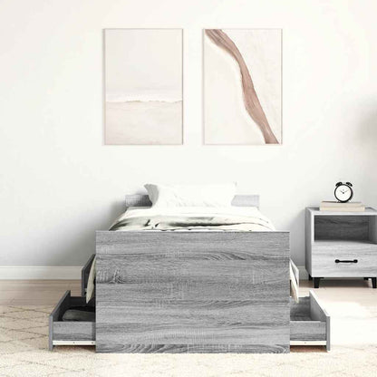 Giroletto con Testiera e Pediera Grigio Sonoma 75x190 cm | homemem39