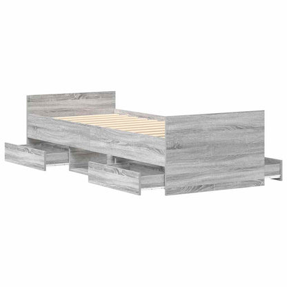 Giroletto con Testiera e Pediera Grigio Sonoma 75x190 cm | homemem39