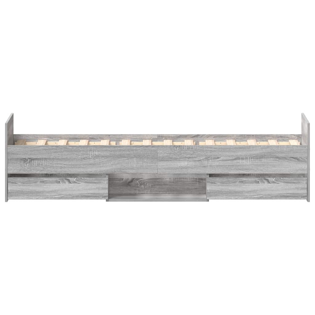 Giroletto con Testiera e Pediera Grigio Sonoma 75x190 cm | homemem39