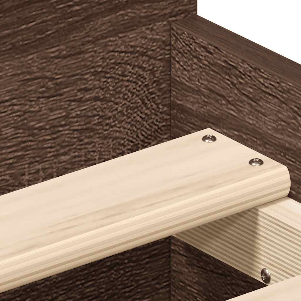 Giroletto con Testiera e Pediera Rovere Marrone 75x190 cm