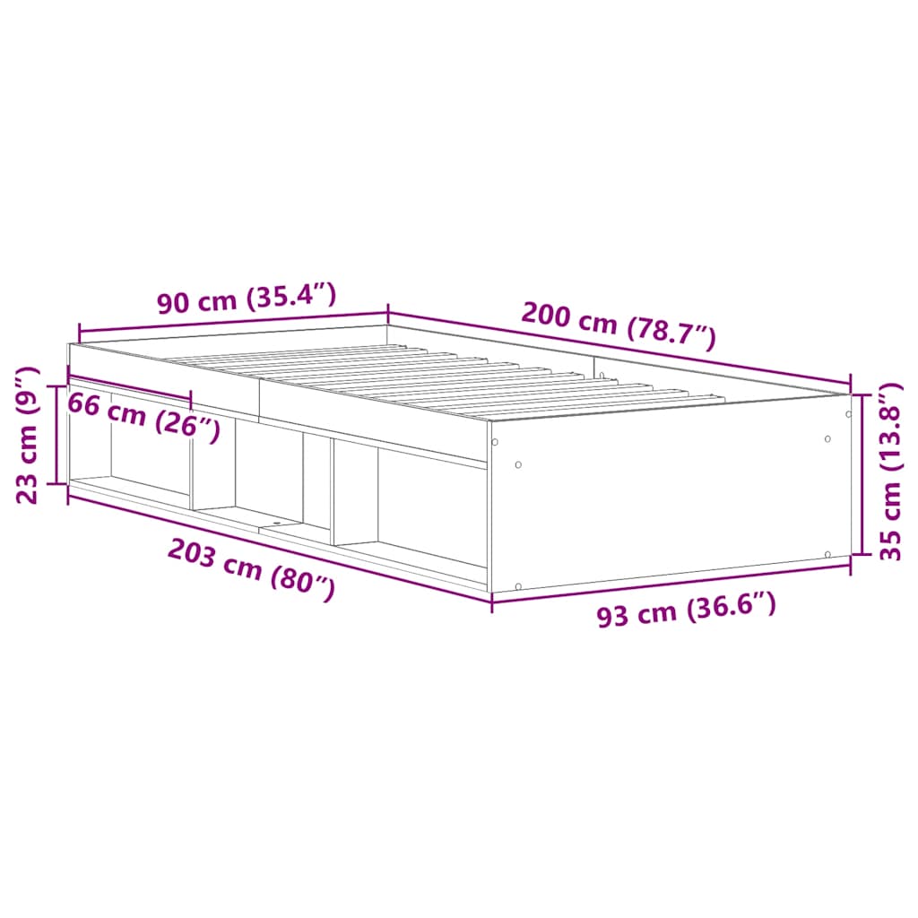 Giroletto Rovere Fumo 90x200 cm