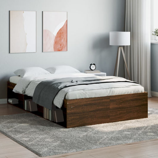 Brown Oak bed frame 120x190 cm Small Double