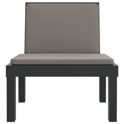 Set Salotto da Giardino 3 pz con Cuscini Antracite in PP - homemem39