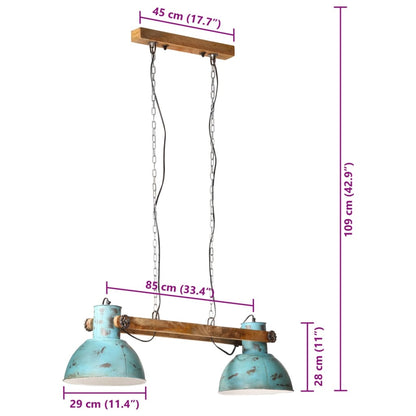 Lampada Pensile 25 W Blu Anticato 85x28x109 cm E27 | homemem39