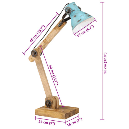 Lampada da Scrivania 25 W Blu Anticato 23x18x96 cm E27