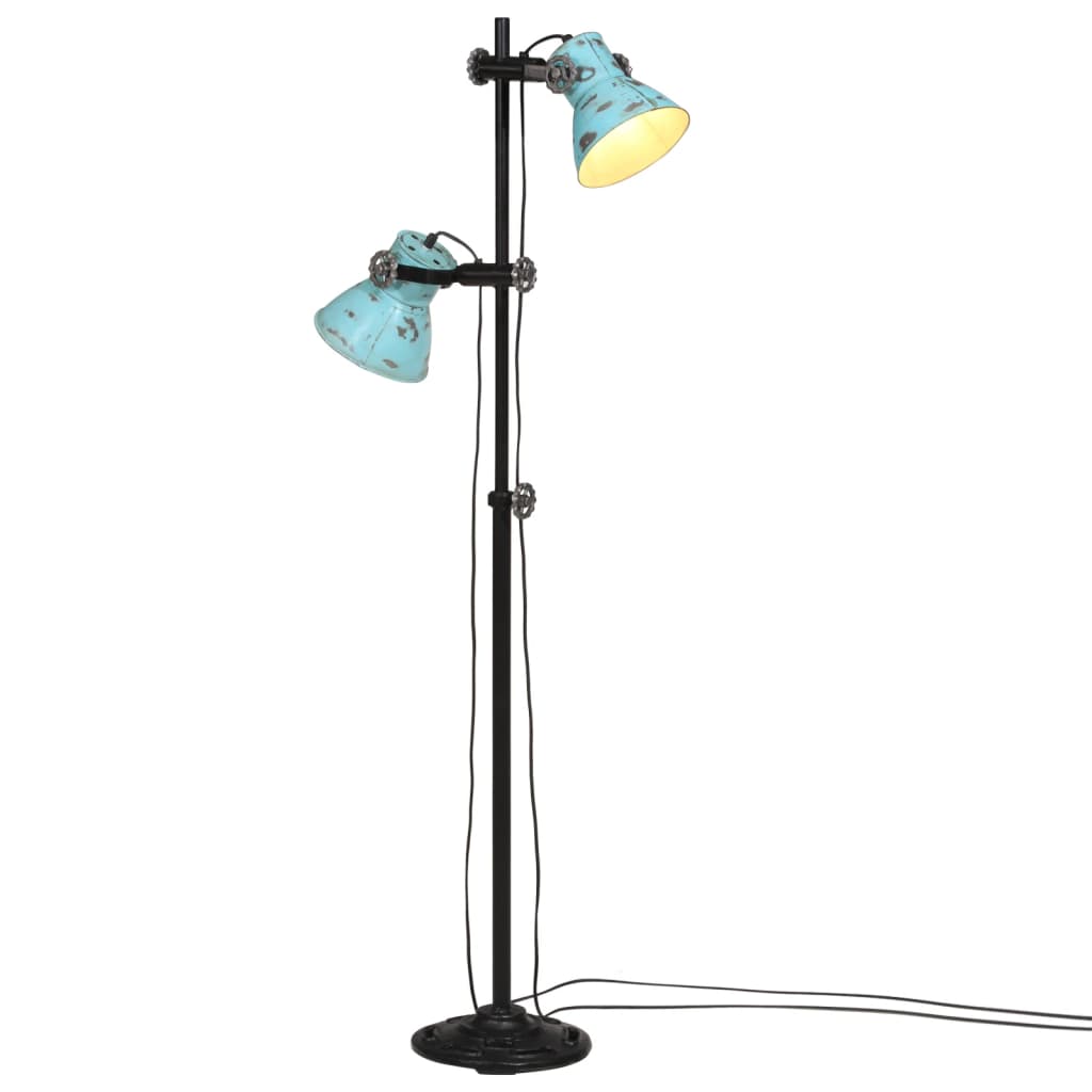 Lampada da Terra 25 W Blu Anticato 25x25x90/140 cm E27