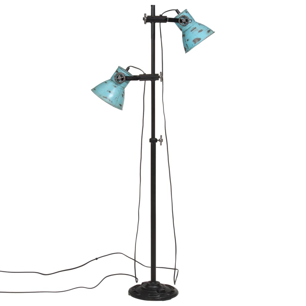 Lampada da Terra 25 W Blu Anticato 25x25x90/140 cm E27