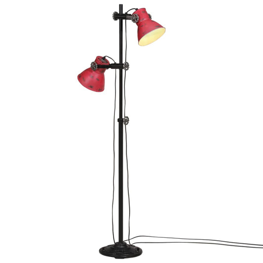 Lampada da Terra 25 W Rosso Anticato 25x25x90/140 cm E27