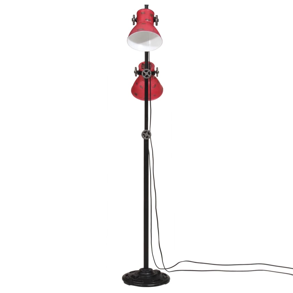 Lampada da Terra 25 W Rosso Anticato 25x25x90/140 cm E27